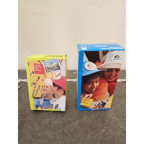 2 Rare NICE 80s? Vintage‎ Girl Scout Cookie Boxes - Picture 1 of 6